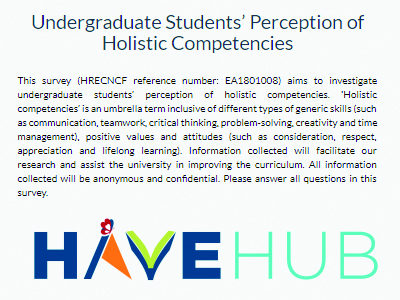 Survey by Questionnaire: Undergraduate Students’ Perception of Holistic Competencies